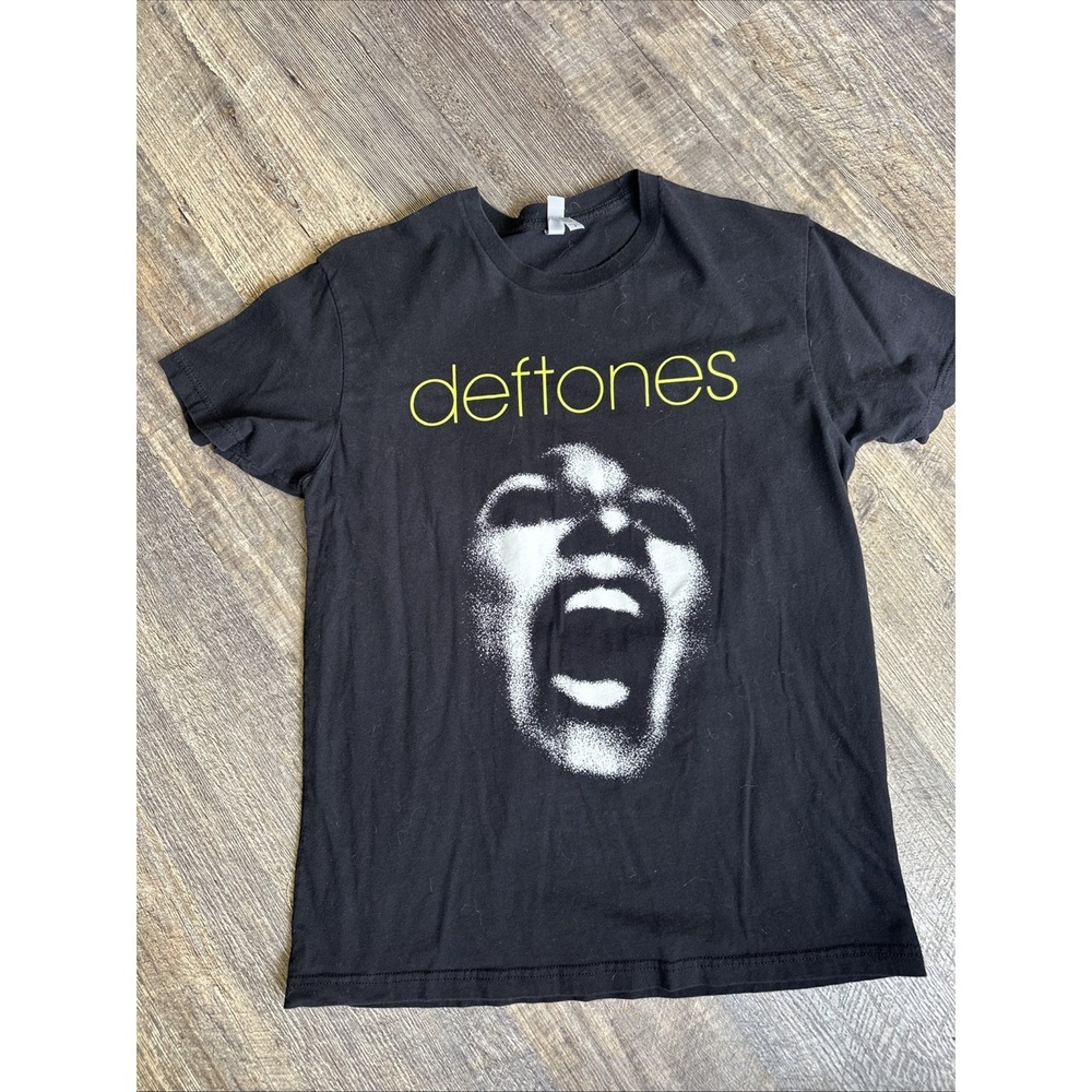 Deftones "Face Tour Tee " 2022 Summer Tour Black Short Sleeve Crew Neck Logo Med